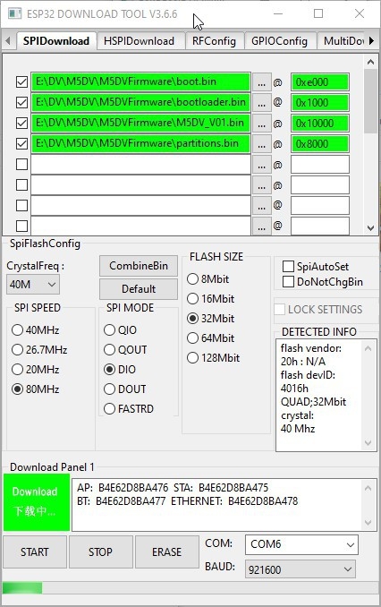 M5DV Download Firmware